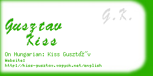 gusztav kiss business card